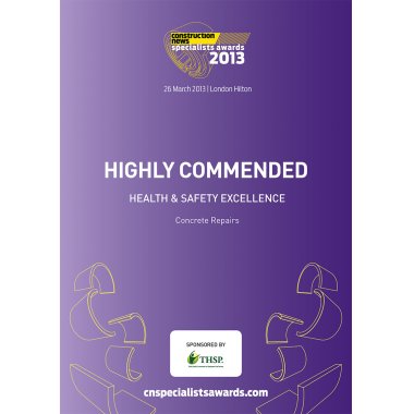 Health & Safety Excellence - HIghly Commended