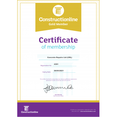 Costruction Line Gold Membership Certificate