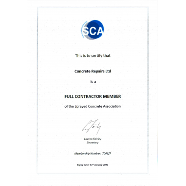 SCA Membership Certificate
